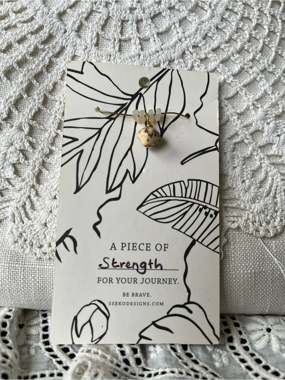 Seeko Cream Stone Strength Bracelet